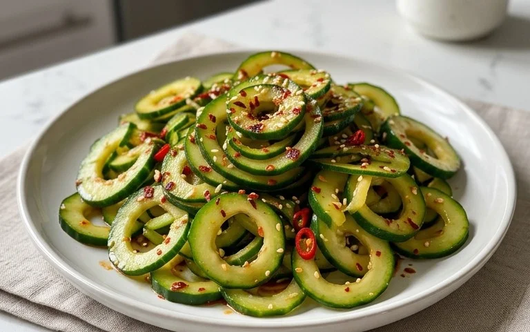 Spiral Cucumber Salad: Korean-Inspired Recipe