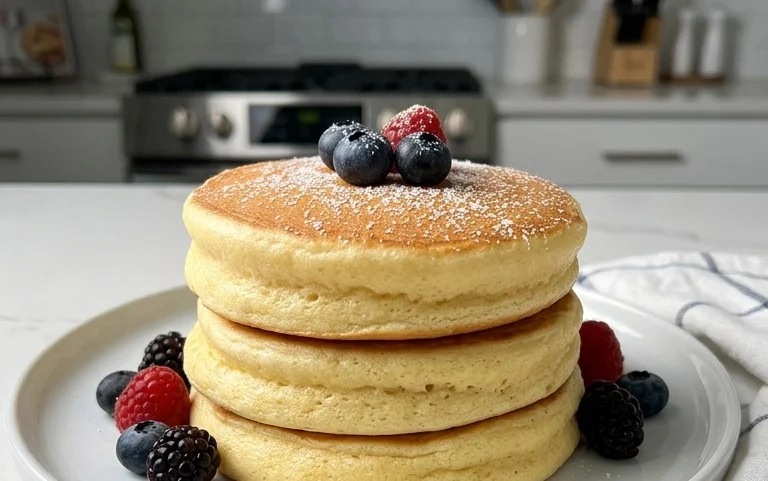Fluffy Japanese Soufflé Pancakes