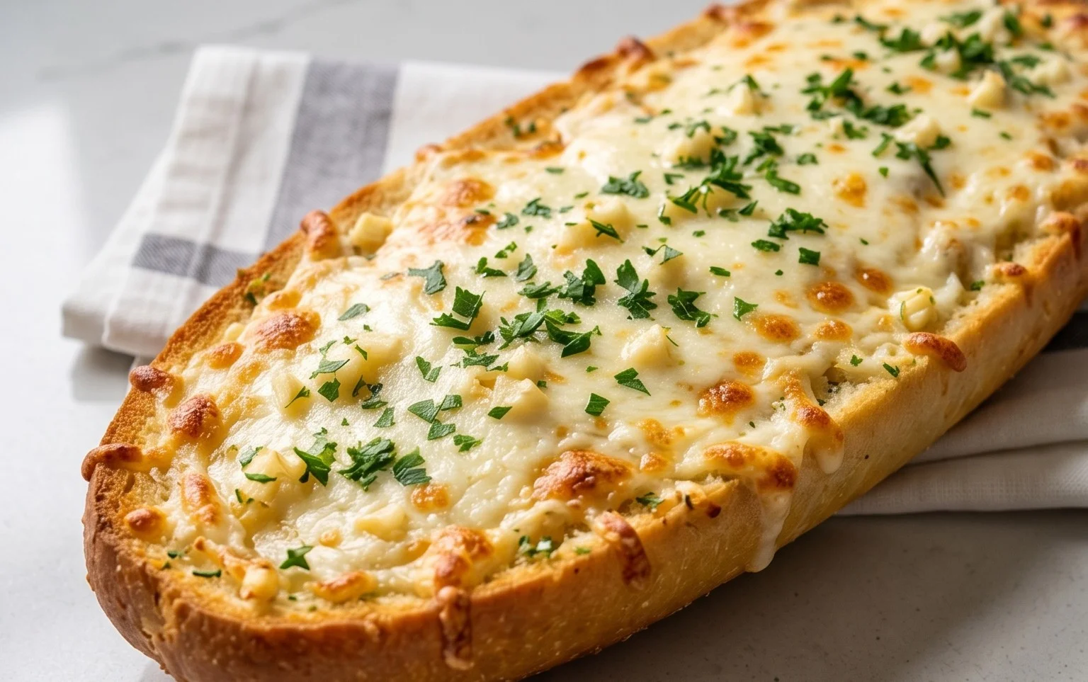 BEST CHEESY GARLIC BREAD RECIPE