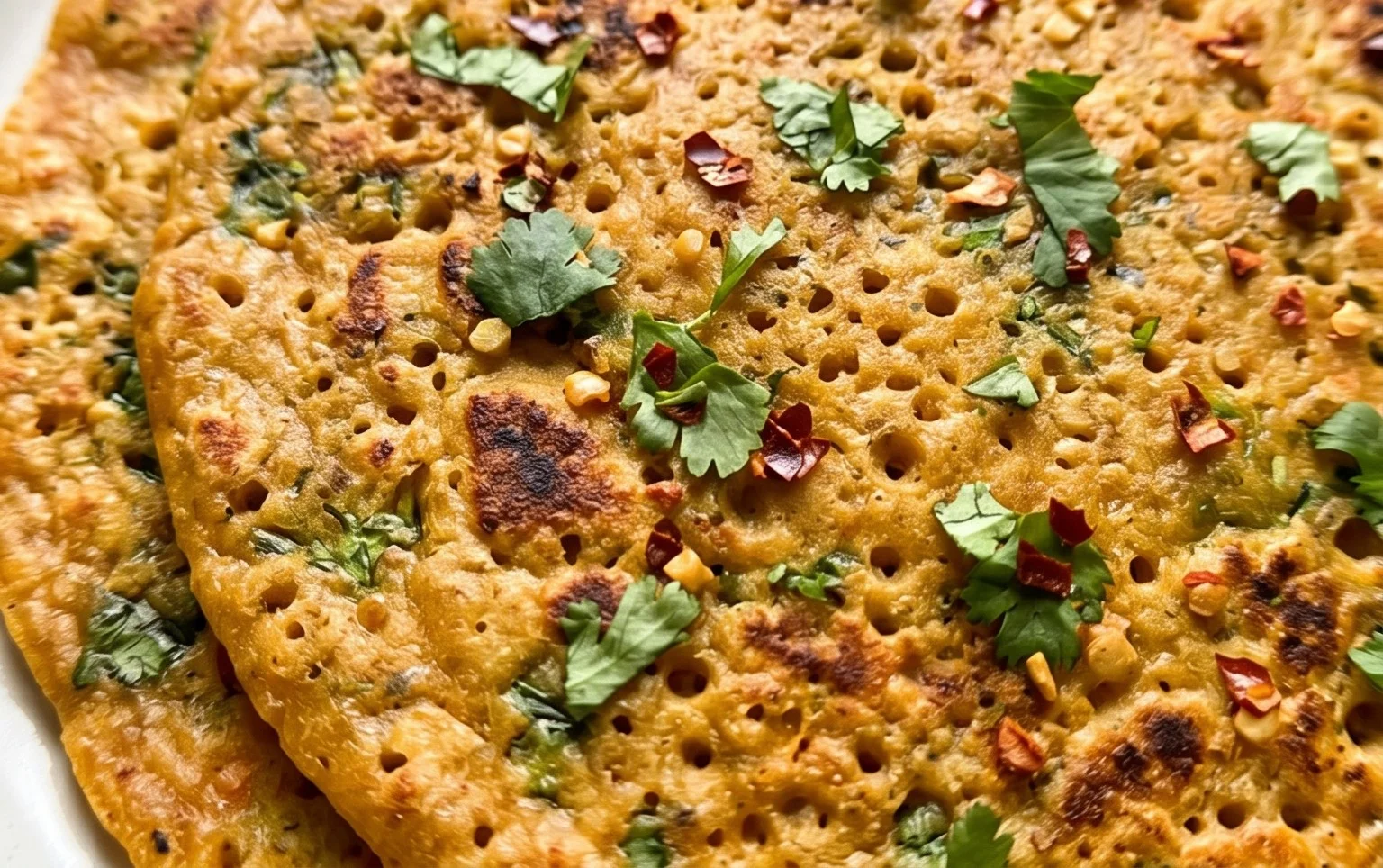 Masoor Dal Chilla | Savory Red Lentil Pancakes