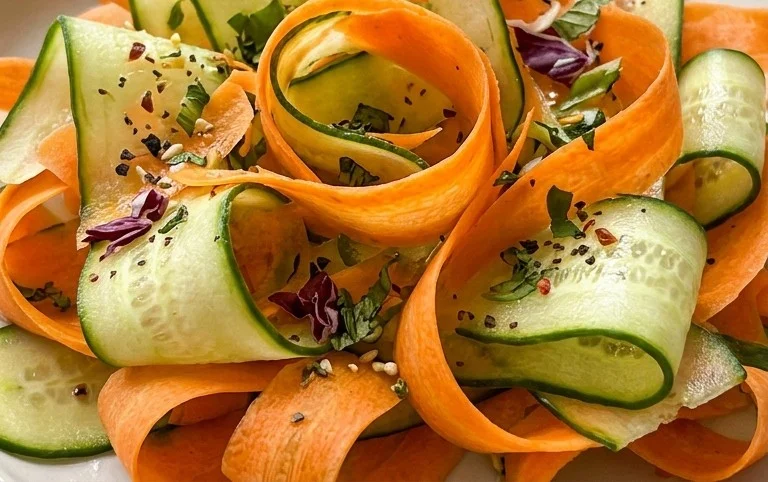 Carrot and Cucumber Ribbon Salad