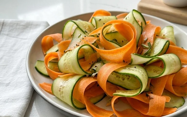 Carrot and Cucumber Ribbon Salad