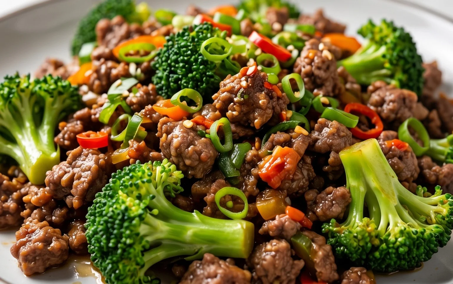 Ground Beef and Broccoli