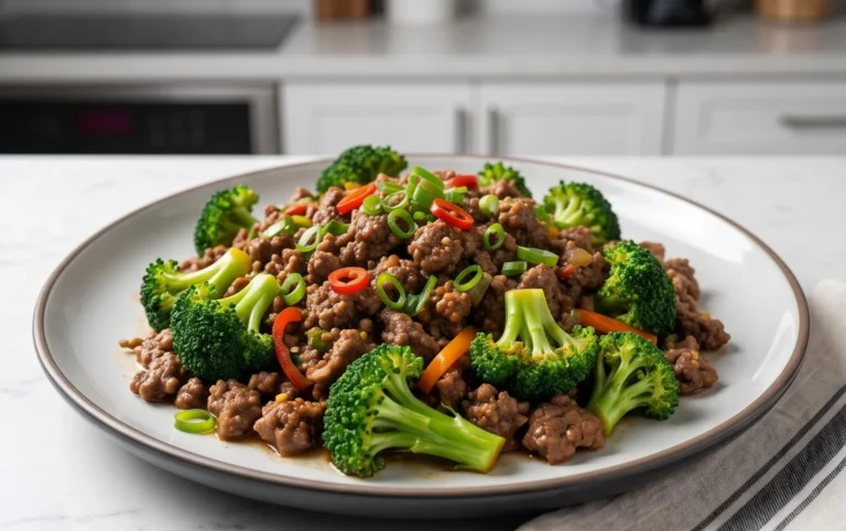 Ground Beef and Broccoli