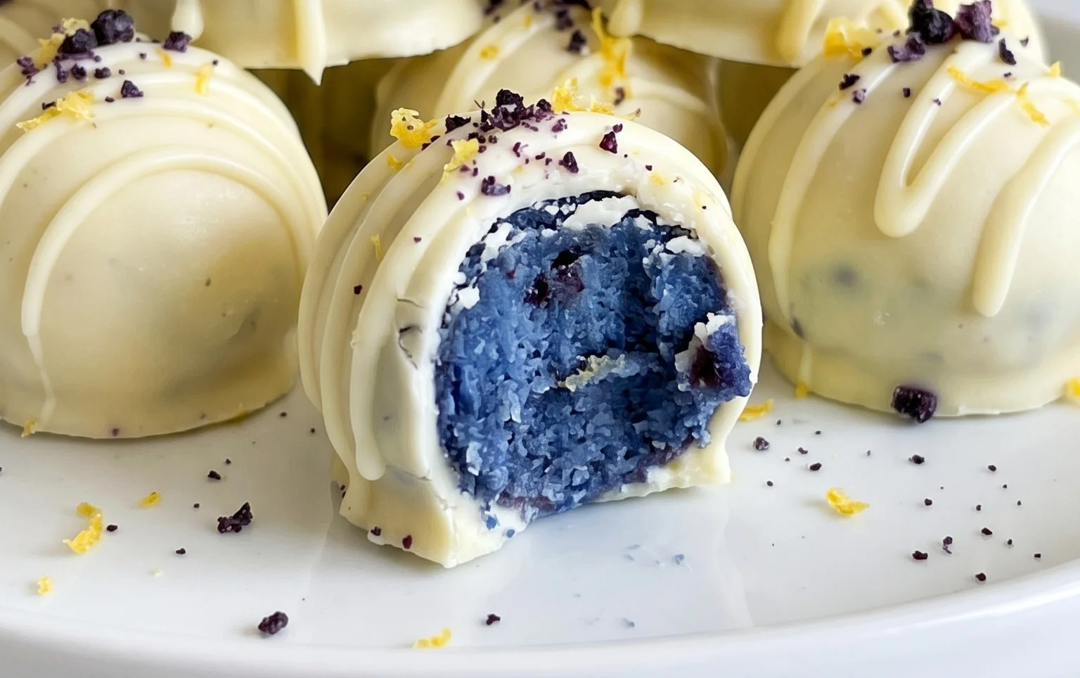 LEMON BLUEBERRY TRUFFLES