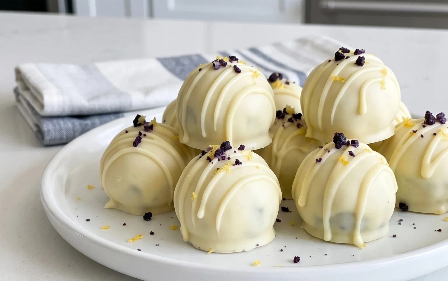 LEMON BLUEBERRY TRUFFLES
