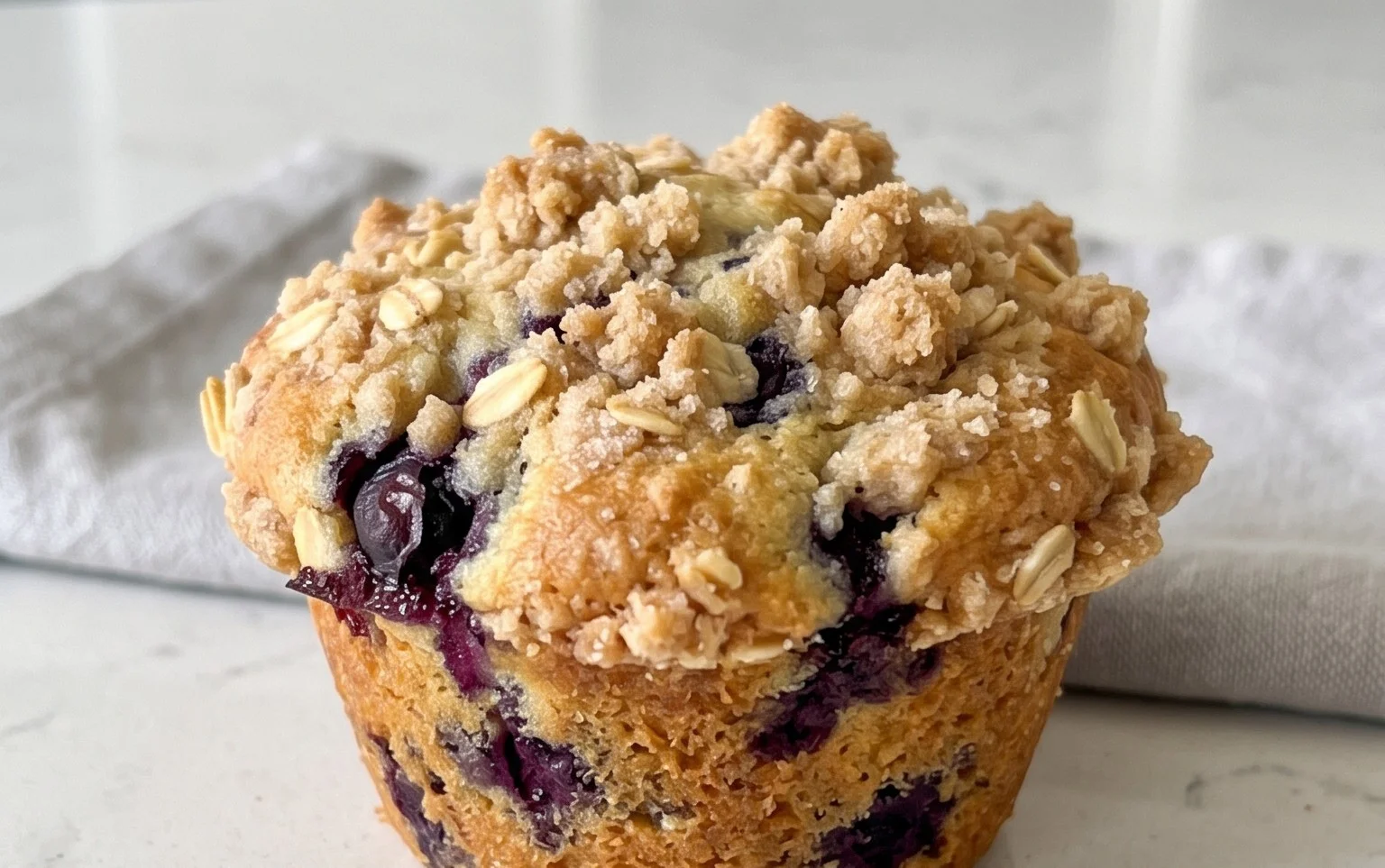 Lemon Blueberry Streusel Muffins
