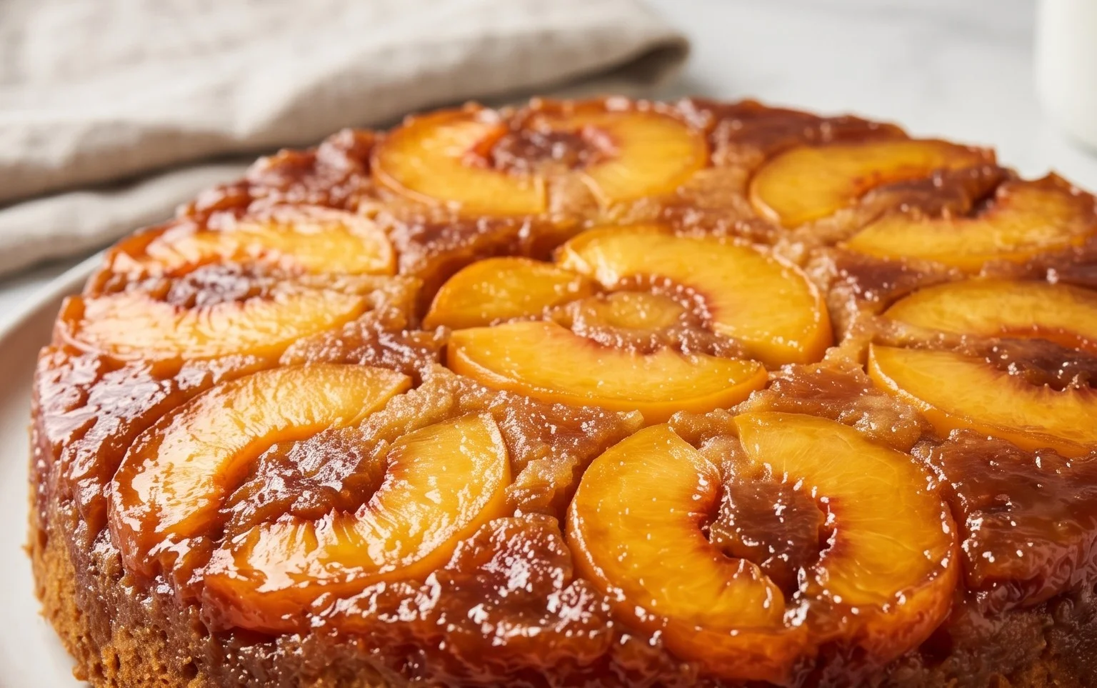 Peach Upside-Down Cake Recipe
