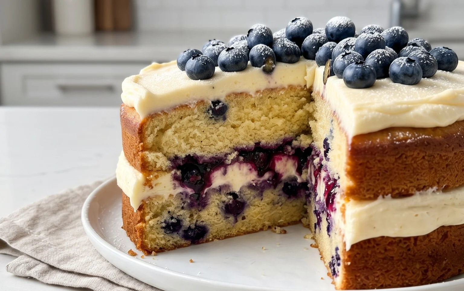 Nova Scotia Blueberry Cream Cake