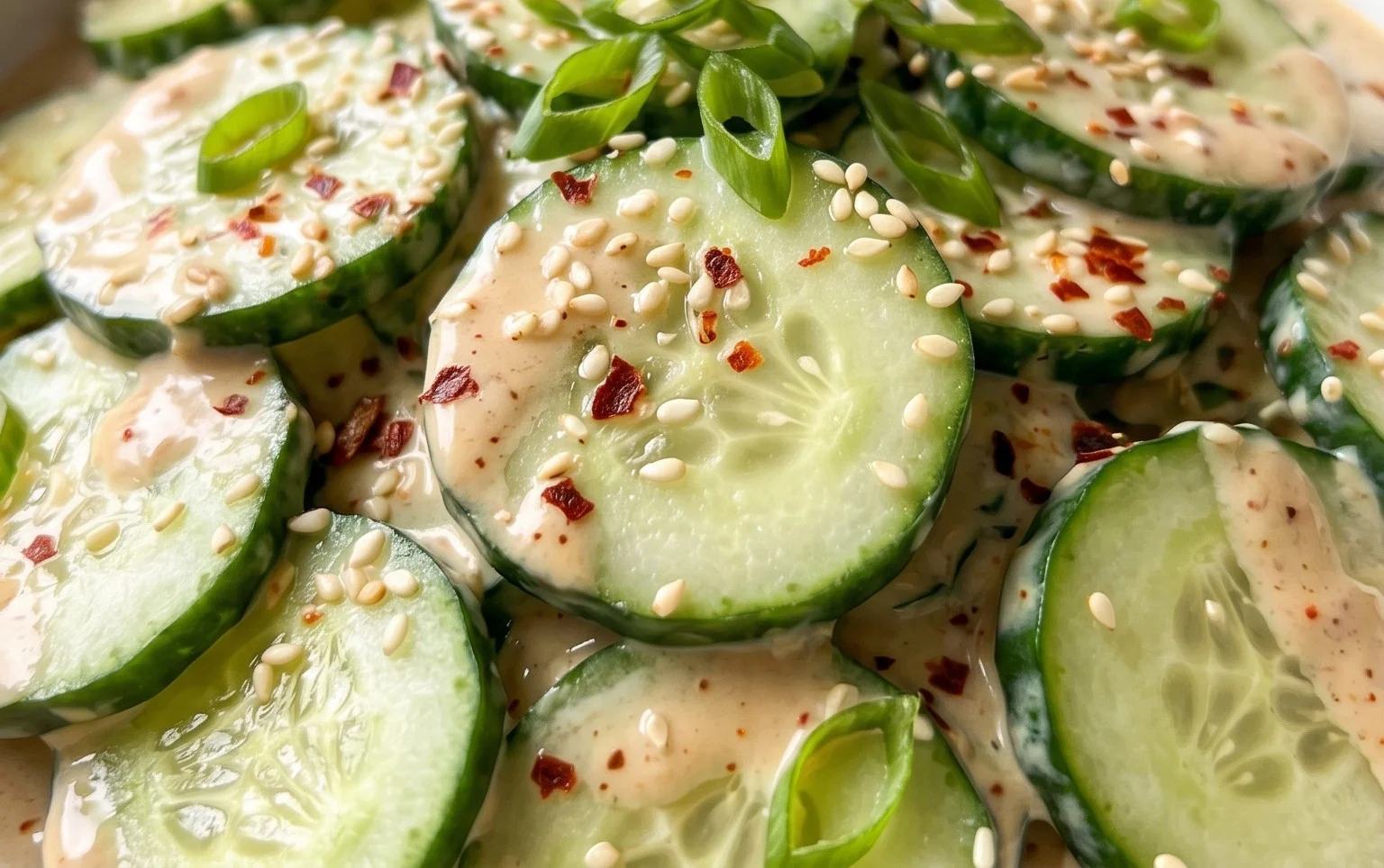 Creamy Asian Cucumber Salad Bowl