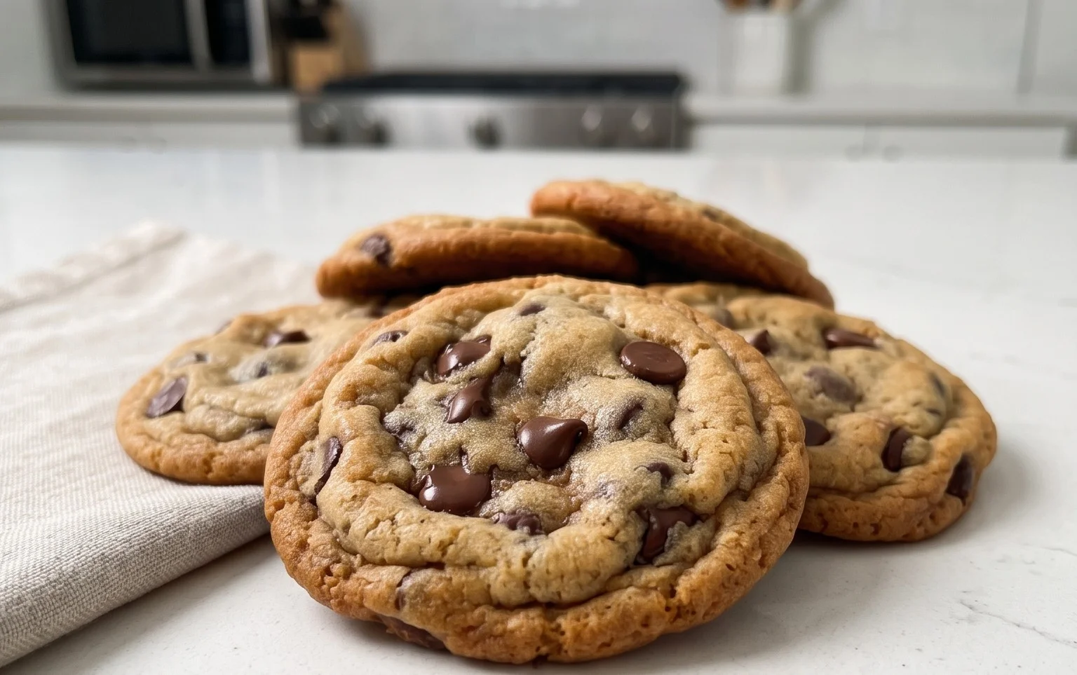 Crispy and Chewy Chocolate Chip Cookies