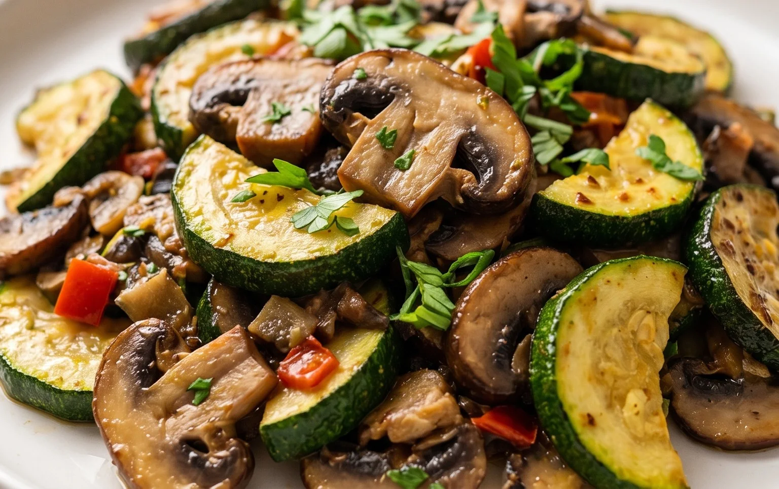 Skillet Zucchini and Mushrooms