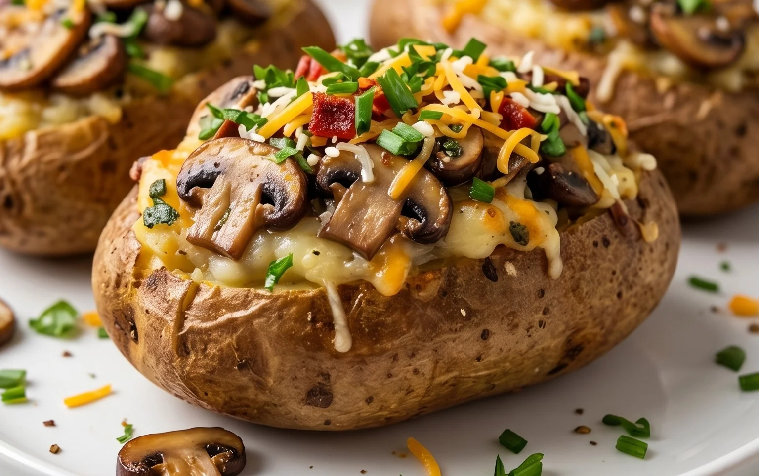 The Ultimate Stuffed Baked Potatoes with Mushrooms