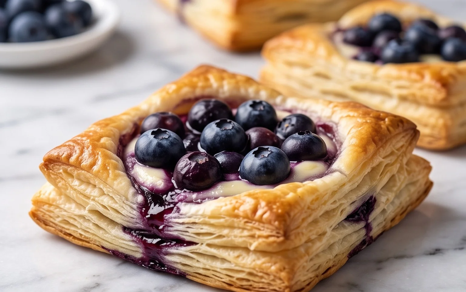 Blueberry Cream Cheese Puff Pastry