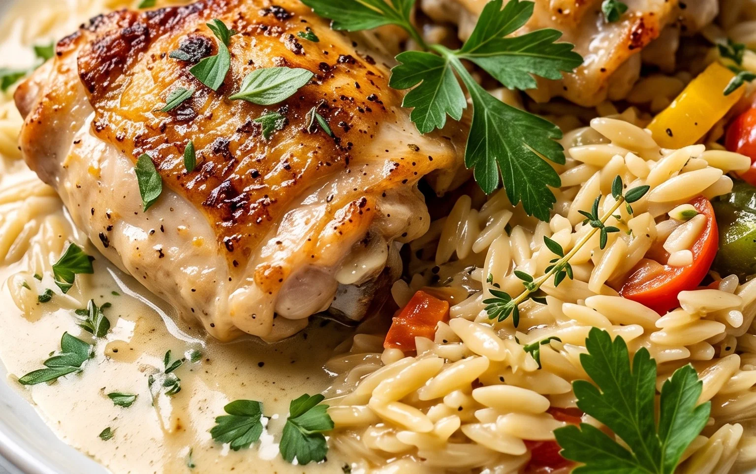 Chicken Orzo (30-Minutes, One-Pan)