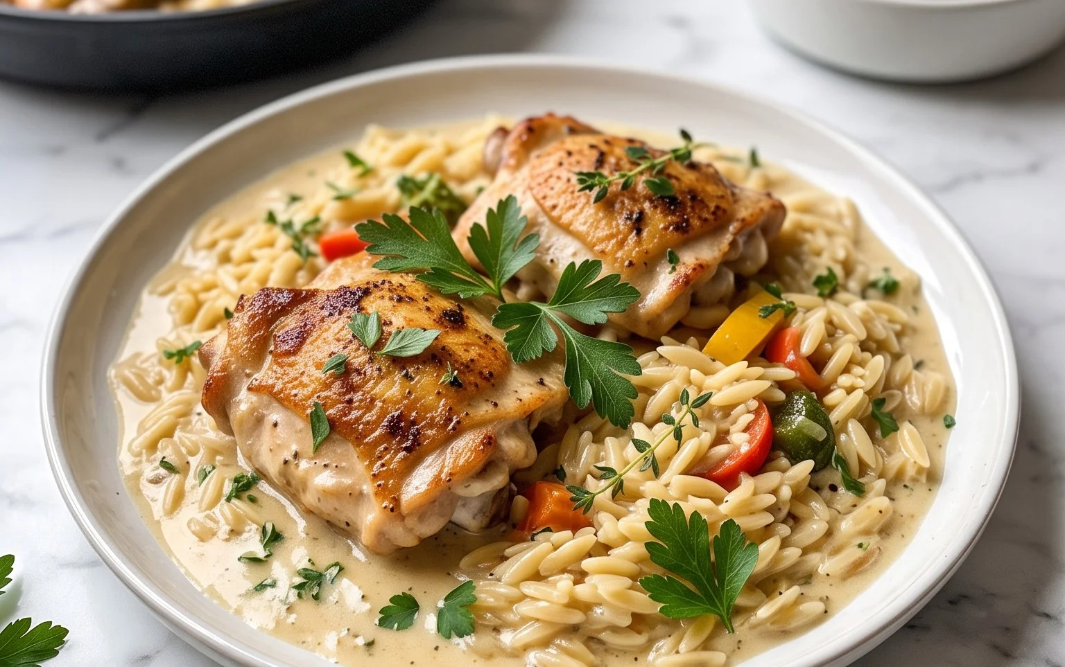 Chicken Orzo (30-Minutes, One-Pan)
