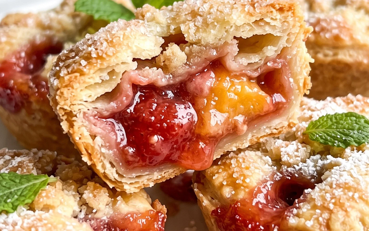Strawberry Peach Pie Bites