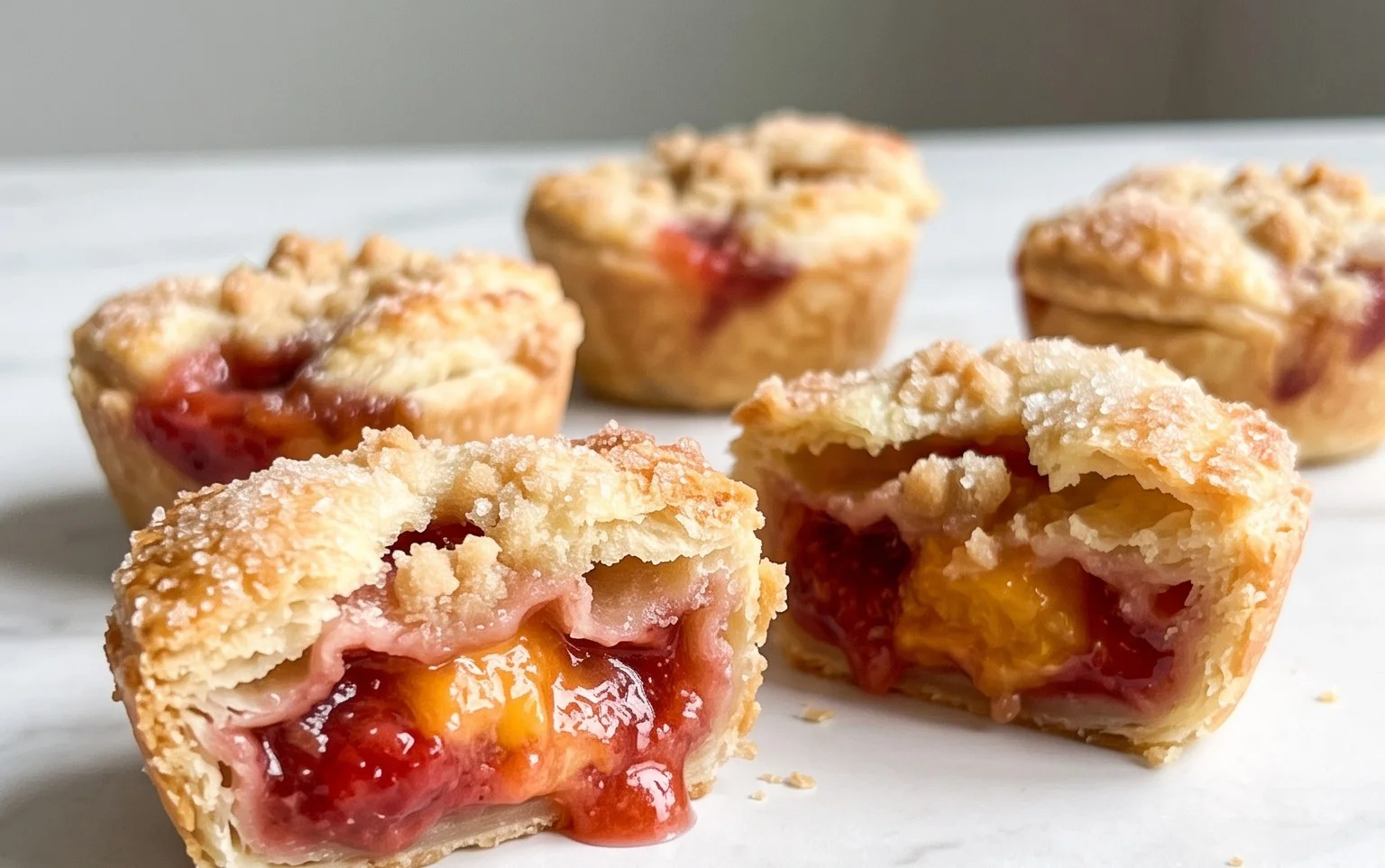 Strawberry Peach Pie Bites