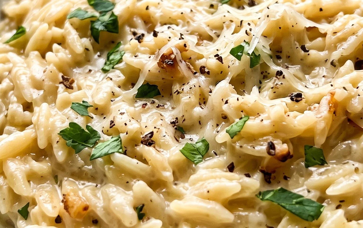 Creamy Garlic Parmesan Orzo