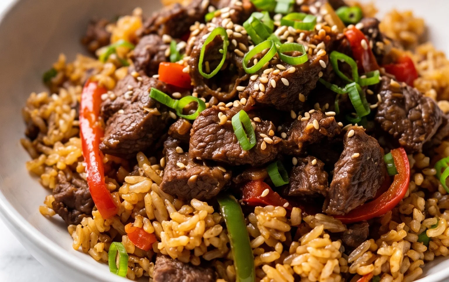 Beef Pepper Rice Bowl is a delicious meal option.