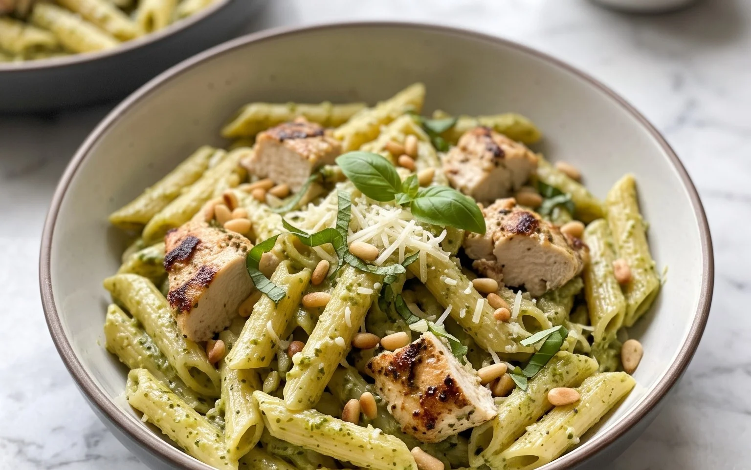 Creamy Chicken Pesto Pasta