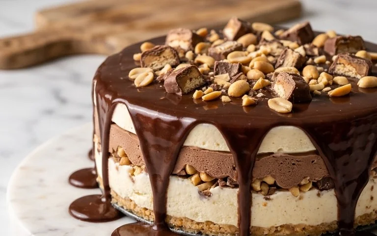 Buster Bar Ice Cream Cake