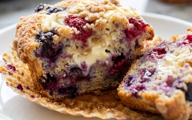 Berry Cream Cheese Muffins