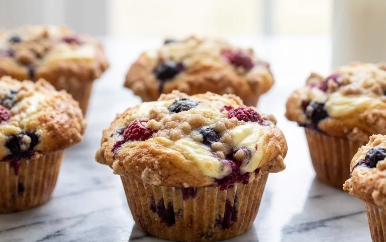 Berry Cream Cheese Muffins