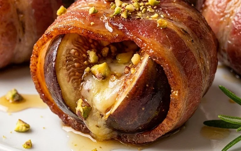 Beef Bacon Wrapped Stuffed Figs