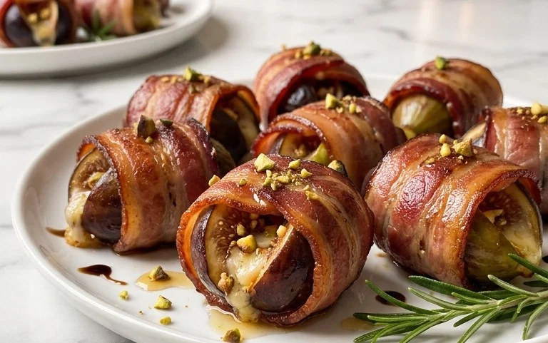 Beef Bacon Wrapped Stuffed Figs