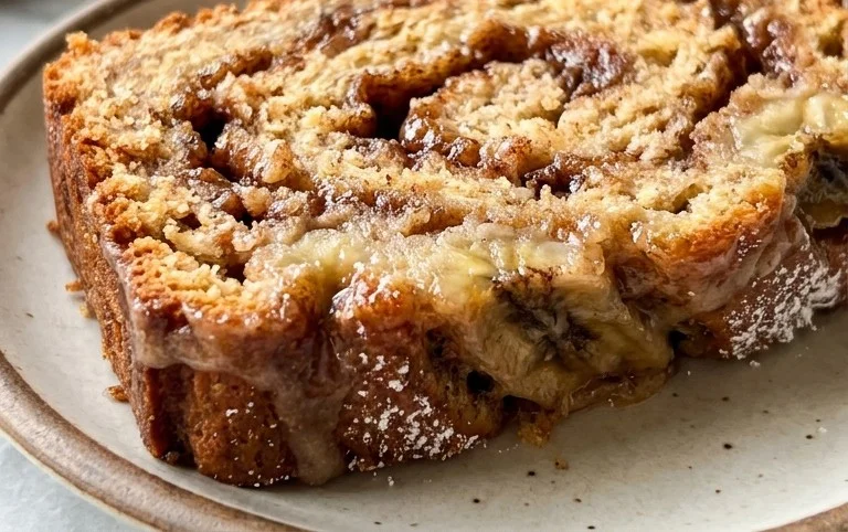 Cinnamon Roll Banana Bread