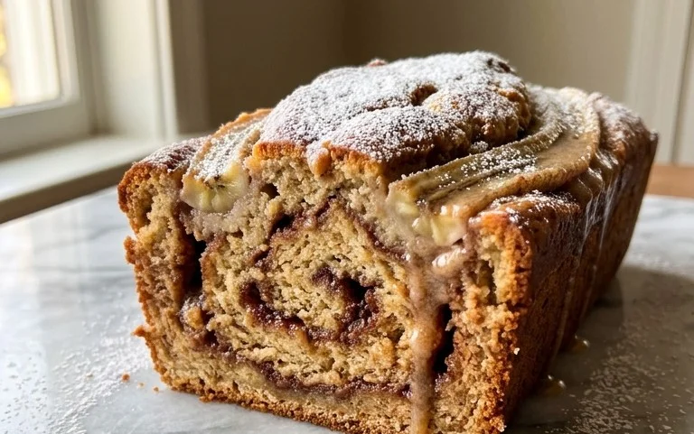 Cinnamon Roll Banana Bread