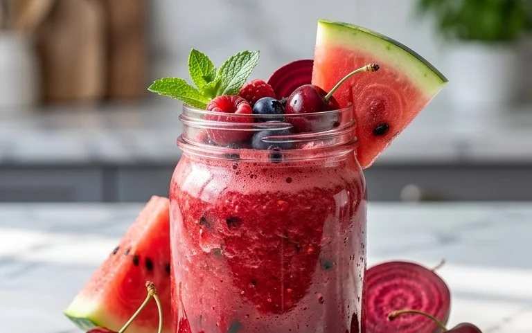 Watermelon Cherry Berry Beet Juice