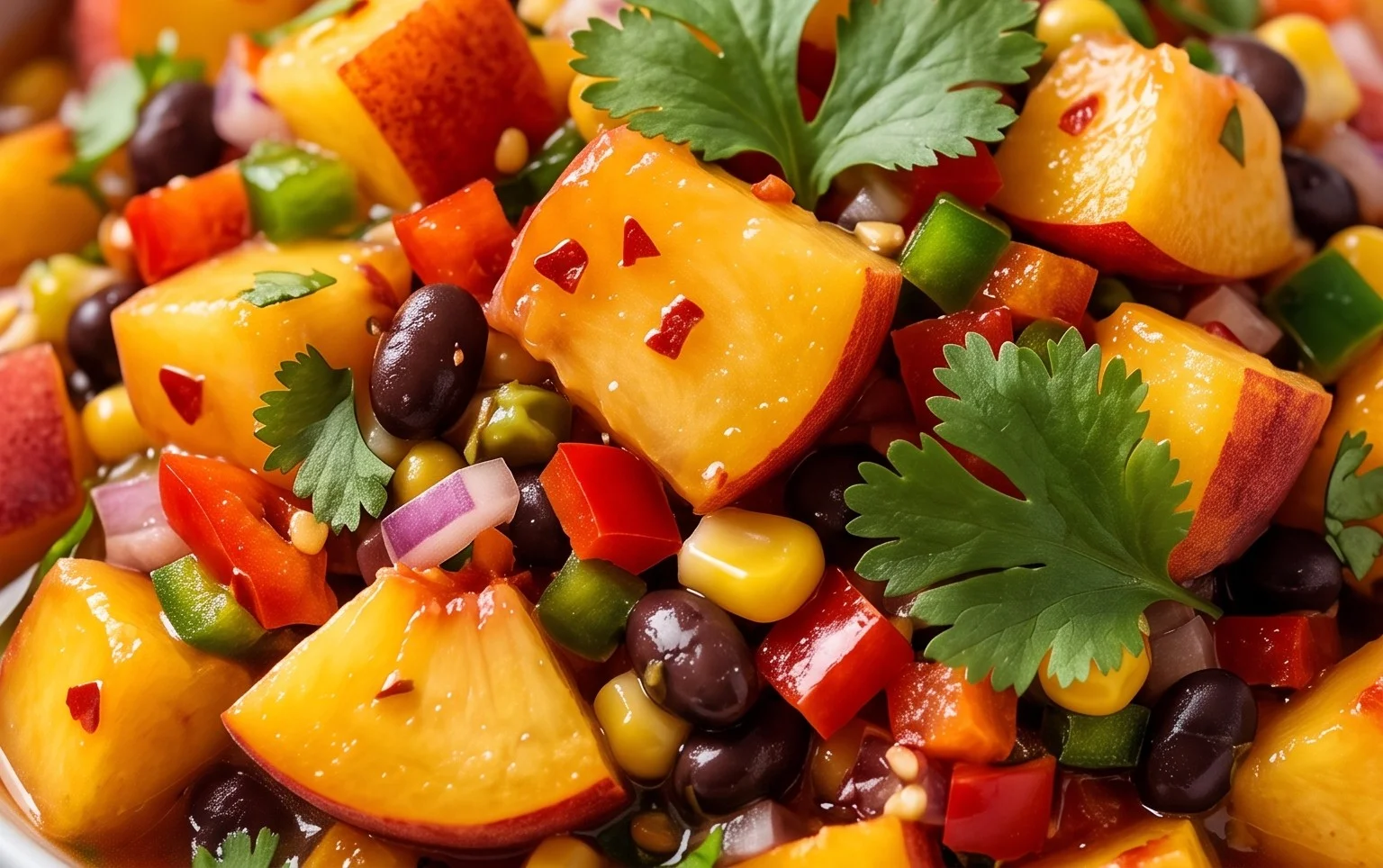 Sweet & Spicy Peach Salsa Canning Recipe