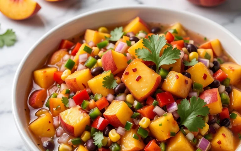Sweet & Spicy Peach Salsa Canning Recipe