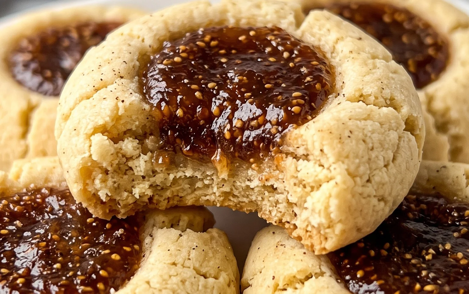 Cardamom Fig Thumbprint Cookies