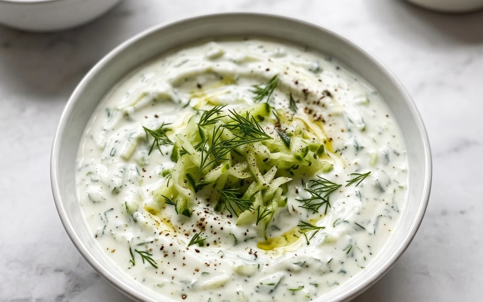 Cucumber Dip with Sour Cream and Dill