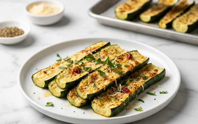 Oven Roasted Parmesan Zucchini 