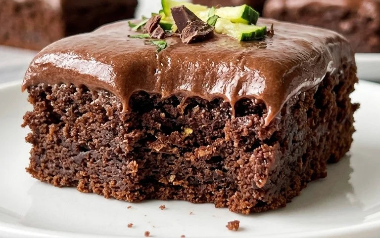 Zucchini Brownies with 1 minute Frosting!