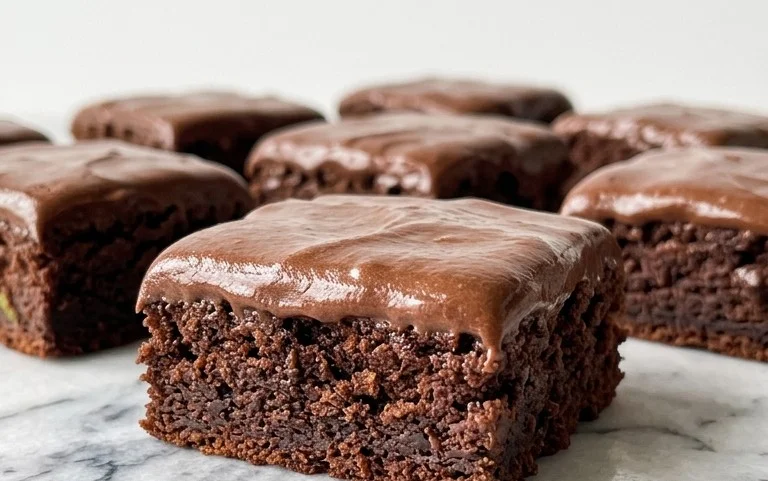 Zucchini Brownies with 1 minute Frosting!