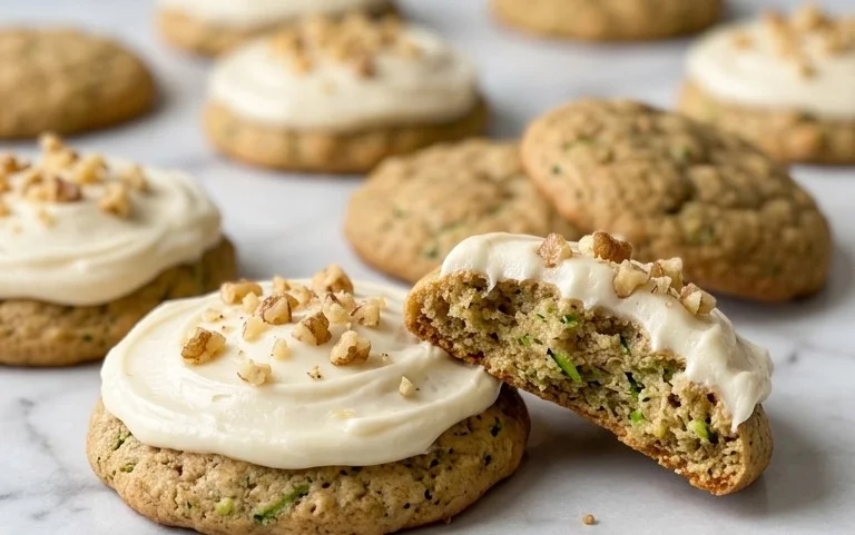 Zucchini Cookies with Cream Cheese Frosting